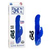 Вибратор с подзарядкой Body & Soul™ Rechargeable Love Bunny™, 3 мотора, 7 режимов, синий силикон