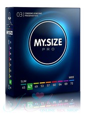 Презервативы MySize PRO идеальный размер, в смазке 160х47, 1уп/3шт, годен до 10.25г