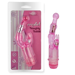 Вибратор для G-точки Naughty Rabbit, розовый, 21,5х4см