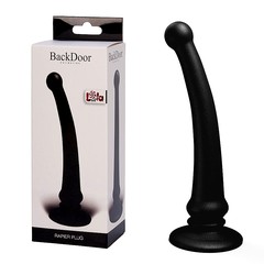 Черный массажер простаты BackDoor Rapier plug, 15х2,4см