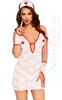 Костюм медсестры Aspirin (платье, стринги, митенки, чепчик), белый, S/M(40-46р)