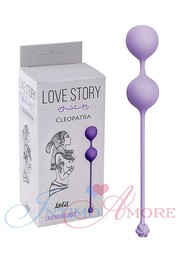Вагинальные шарики Cleopatra "Lavender Sunset", фиолетовый силикон, 51г/2,5см