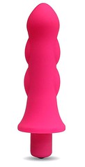 Силиконовый мини-вибратор Sexy Friend с бугорками по бокам, 7 режимов, 12х2-2,8см