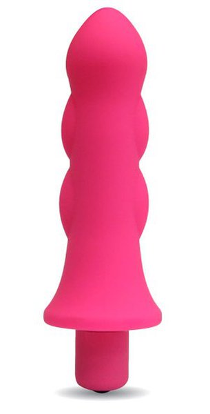 Силиконовый мини-вибратор Sexy Friend с бугорками по бокам, 7 режимов, 12х2-2,8см