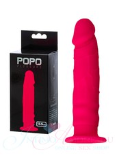 Анальный мини-фаллос Popo pleasure на присоске, розовый силикон, 13,5х2,8см