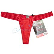 Стринги Hustler® Leather Dynasty Low Rise Thong (кожа с подкладкой), красные, ML(46-48р)