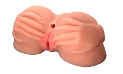 Большой мастурбатор Биоклон, вагина и попка с вибрацией, 27х17х10см
