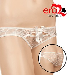 Прозрачные трусики с бантиком,, белые, XS/S (40-44р)