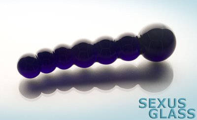 Стеклянный анальный фаллоимитатор Sexus Glass 18х3см