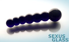 Стеклянный анальный фаллоимитатор Sexus Glass 18х3см