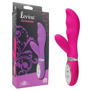 Розовый G-вибратор Levina™ Airwaves, 30 реж, 2 мот, силикон, 18,5х3,4см
