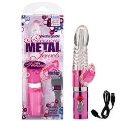 Заряжаемый от USB вибратор с ротацией Princess Jewels, 4 режима