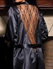 Секс-халат Satin Robe w/ Shawl Collar (с кружевом на спине), черный, QS(50-54р)