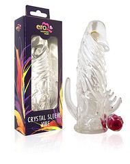 Удлиняющая, стимулирующая вибронасадка "Crystal Sleeve Vibe", 12см