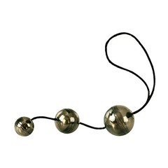 Три коричневых вагинальных шарика Lacey's™ Graduated Orgasm Balls™, 1,9/2,5/3,2см