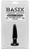 Анальная пробка Basix Rubber Works™Beginners на присоске, черная, 10,5х2,5см