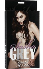 Секс-кукла с лицом красотки Sasha Grey, 3 отверстия