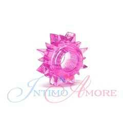 Эрекционное кольцо с шипиками, розовое