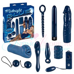 Набор секс-игрушек для двоих Midnight blue, 9 предметов