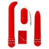 Набор вибромассажеров Diamond red gift set с кристаллами, красный
