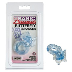 Эрекционное кольцо Basic Butterfly с вибрацией для клитора
