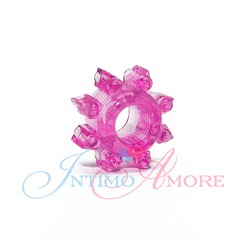 Эрекционное кольцо с ромбиками, розовое
