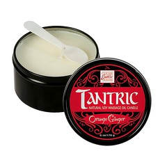 Массажная свеча-масло Tantric Soy Candle™ с феромонами, оранжевый имбирь, 60 часов, 100% натурально