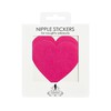 Розовые пэстисы-сердца Ouch! Nipple Stickers, клеевые