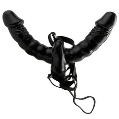 Двойной страпон Fetish Fantasy Series® Double Delight Strap-On™с вибрацией, 15х4/15х4см
