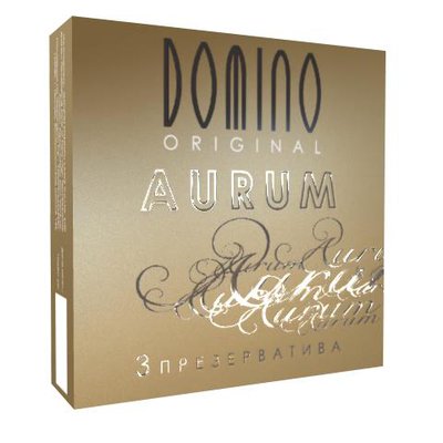 Презервативы Domino original Aurum, золотистые, 1уп/3шт