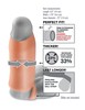 Утолщающая на 33% насадка Real Feel Enhancer 5,5' из Fanta Flesh® с петлей на мошонку, 13,5х3,5см