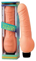 Мультискоростной вибратор Penetrating pleasures с пупырышками, 24х4-4,5см