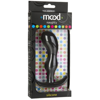 Большая анальная пробка для ношения Mood Naughty, черный силикон, 12,5х3,2см
