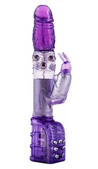 Вибратор-ротатор Jack The Rabbit Pearl Purple с переменным вращением в обе стороны, 26х3,5-4см