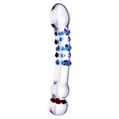Стеклянный анальный фаллос Art of glass Цветочное удовольствие, 18,5х3,3см