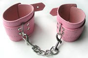 Светло-розовые наручники Notaby BDSM на ремешках