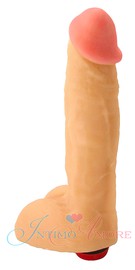 Большой реалистичный вибратор Биоклон 803300 из киберкожи, телесный, 25х4,5-5см