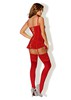 Корсет Lovely Lolita с открытой грудью (съемные пажи), красный, S(42-44р)