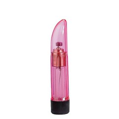 Вибратор Ladyfinger Crystal Clear, розовый, 13,5х2,5см
