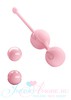 Вагинальные шарики Pretty Love Kegel Tighten up II, нежно-розовый силикон 3,3см, 91г