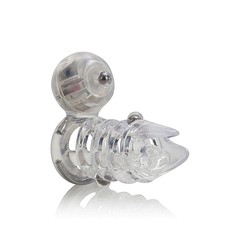 Эрекционная вибронасадка Vibrating Support Plus™ с клиторальным стимулятором, 8,5х3см
