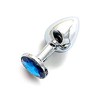 Анальная пробка с кристаллом Small Silver Water Blue