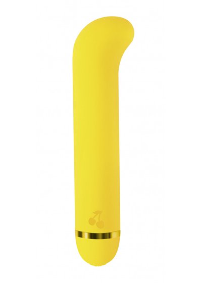 Гибкий G-вибратор Nessie, 20 режимов, желтый силикон, 18х3,5см