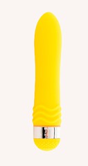 Вибратор Sexus Funny Five, желтый 14х2,5см