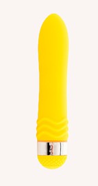 Вибратор Sexus Funny Five, желтый 14х2,5см