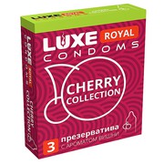 Презервативы Luxe Royal Cherry Collection, аромат вишни, 180х52, 3шт, годен до 05.26г