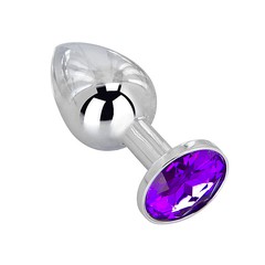 Мини-плаг из стали с кристаллом Violet Dream