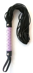 Мягкая Notabu BDSM плетка, черная с фиолетовой ручкой, 46см