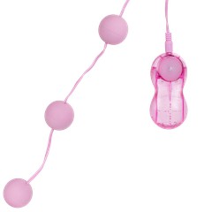 Анальные виброшарики P3 Power Balls, розовые, 4 режима, 3,5см