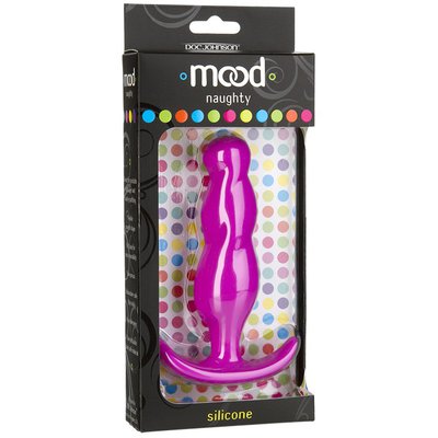 Большая анальная пробка Mood Naughty для ношения, розовый силикон, 12х3см